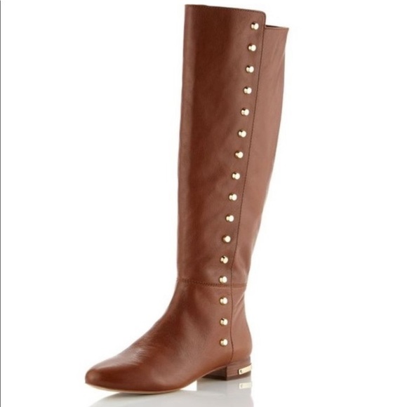 MICHAEL KORS | AILEE GOLD STUD BOOTS SZ 7 - Picture 16 of 16